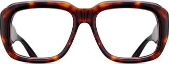 Matsuda Gedurfde Vierkante 70s-Ge&iuml;nspireerde Bril - Dames - Brillen - Bruin - ONE Size - Accessoires