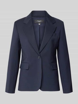 Max Mara Taillierter Blazer aus reiner Schurwolle Modell LAMINE in Marine, Gr&ouml;&szlig;e 34