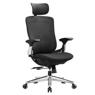 Songmics Silla de oficina ergon&oacute;mica de malla base de color negro