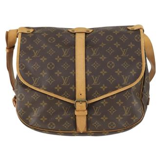 Louis Vuitton Saumur Monogram Canvas Brown Canvas Handbag (Pre-Owned)