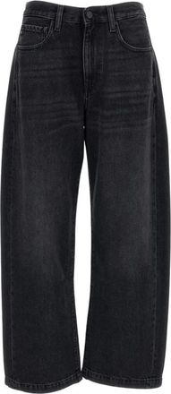 AG - Adriano Goldschmied Wide Jeans - Dames - Loose Fit Jeans - Zwart - W28 - Jeans