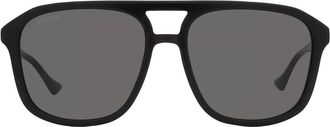 Gucci Grey Navigator Mens Sunglasses GG1494S 001 57