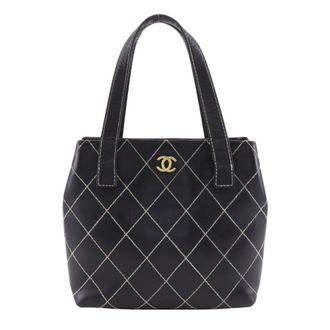 Chanel Black Leather Tote Bag (Pre-Owned)