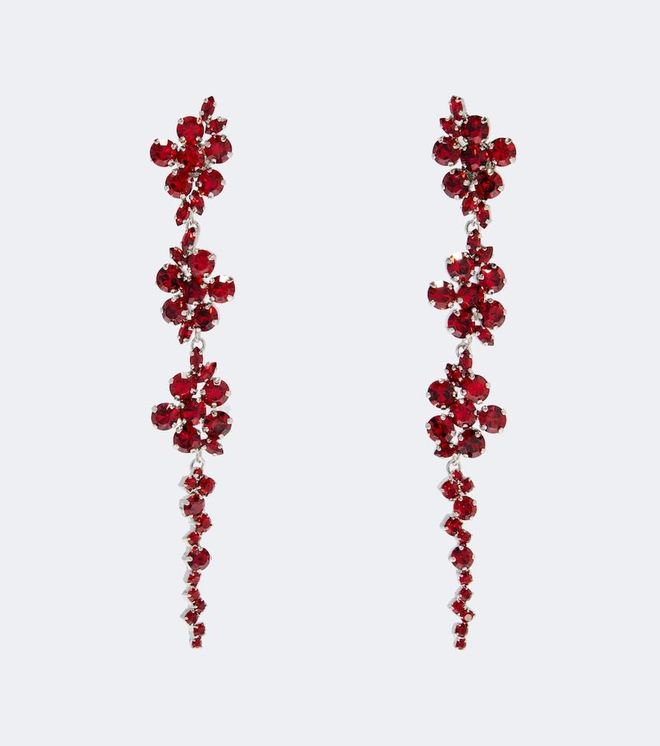 Crystal-embellished drop earrings