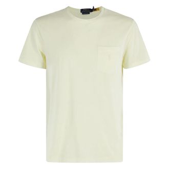 Polo Ralph Lauren T-Shirts, male, Yellow, Size: M Mineral Dye Pocket T-Shirt