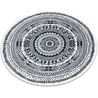 RugsX Rugsx - Alfombra Fun Napkin Servilleta Circulo - Crema Black Circulo 200 Cm