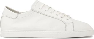 Kazar Witte sneakers met glad bovenwerk - Heren - Sneakers - Wit - 45 EU - Leer - Schoenen