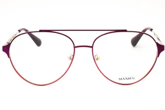 Max & Co. MO5099 Aviator Metal Frame Eyeglasses - Purple