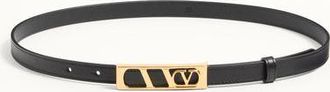Valentino Garavani VLogo Signature Belt In Shiny Calfskin 15 Mm Wo