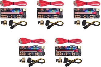 OEM 5x Cable Ver018 Pro Pci-e Usb 3.0 018 Pci Express 1x A 16x Pcie Adaptador Extensi&oacute;n Miner&iacute;a Bitcoin Rojo
