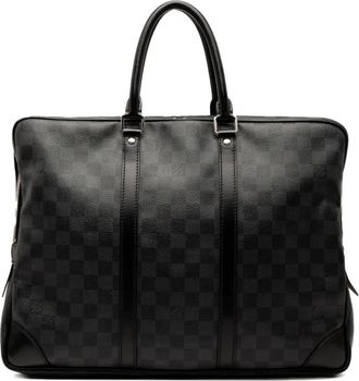 Louis Vuitton 2012 Damier Graphite Porte Documents Voyage PM business bag - Black