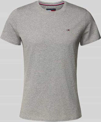 Tommy Jeans Regular Fit T-Shirt aus reiner Baumwolle in Mittelgrau Melange, Größe XXL