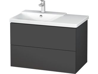 Duravit Duravit L-cube Mueble De Pared De 820mm De Ancho, Profundidad 481, 2 Cajones, Cabe p3 Comfort Art&iacute;culo 233385, Cuenca Izquierda, Color: Grafito Mate D