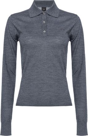 Pinko Liquoroso polo top - women - Wool - L - Grey
