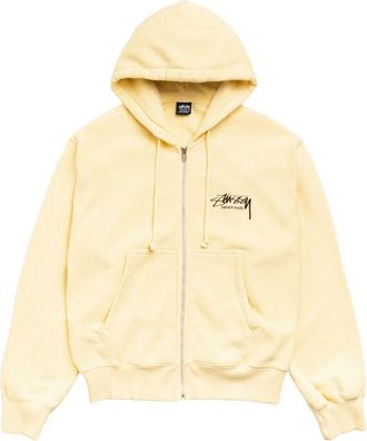 St&uuml;ssy Beach Roots Zip Hoodie Garment Dyed Gold 1975198-GOLD