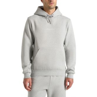 Mani&egrave;re De Voir Signature Regular Fit Hoodie in Marl Grey at Nordstrom, Size Xx-Large
