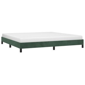 vidaXL Estructura Cama Sin Colch&oacute;n Terciopelo Verde Oscuro 200x200 Cm Vidaxl