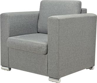 vidaXL Sillón de tela gris claro Vidaxl