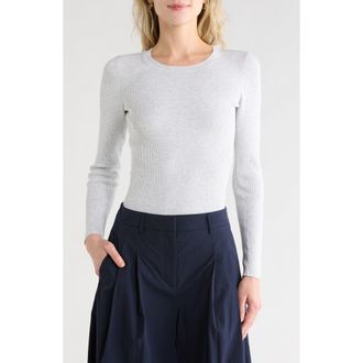 TWP Crewneck Wool Sweater in White Heather Grey at Nordstrom Rack, Size Xx-Small