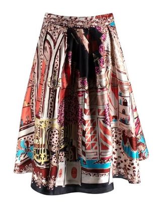 Dior Silk Printed Midi Skirt Size XS