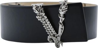 Versace Belts - Dames - Riemen - Zwart - 85 CM - Leer - Accessoires