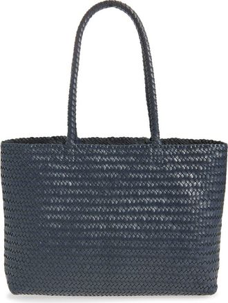 Madewell Handwoven Leather Tote in Nighttime at Nordstrom