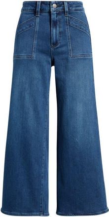Paige Anessa Slant Pocket High Waist Ankle Wide Leg Jeans in Agenda at Nordstrom, Size 23