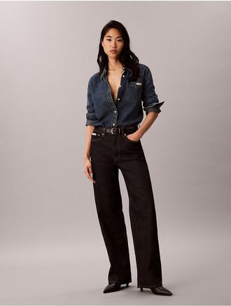 Calvin Klein Jeans Calvin Klein Womens High Rise Loose Jeans - Blue - 27W x 31L