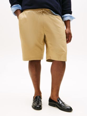 Tommy Hilfiger Big & Tall Shorts BT-BROOKLYN PO PAPERT SHORTS-B, Herren, Gr. 40, N-Gr, braun (camel), Web, Obermaterial: 98% Baumwolle, 2% Elasthan, TOMMY HILFIGER BIG & TALL, 