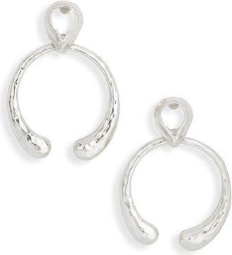 Karine Sultan Hammered Circle Teardrop Earrings in Silver at Nordstrom Rack