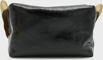 Uma Wang Black Leather Tofu Medium Shoulder Bag