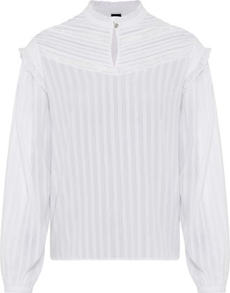 Boss Orange by Hugo Boss Schlupfbluse BOSS ORANGE Bancet Premium Damenmode, Damen, Gr. 36, wei&szlig; 100, Web, Obermaterial: 100% Baumwolle, unifarben, h&uuml;ftlang, Blusen Schlupfblus