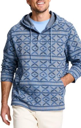 Tommy Bahama Baja Diamante Dunes Cotton Pullover Hoodie in Infinity Sky at Nordstrom, Size Large