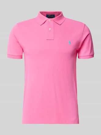 Polo Ralph Lauren Slim Fit Poloshirt aus reiner Baumwolle in Pink, Gr&ouml;&szlig;e XXL