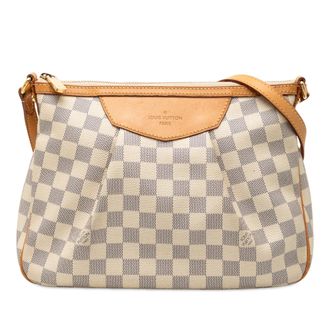 Louis Vuitton Pre-owned Womens Damier Azur Siracusa Pm - Ivory Textile - One Size