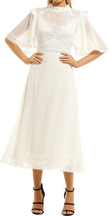 Keepsake the Label Way Back Dress In Porcelain