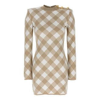 Balmain Mujer, Vestidos, Beige, Talla: M