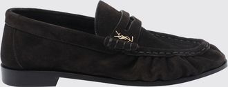 Saint Laurent Mocassini Le Loafer in pelle scamosciata con monogramma YSL