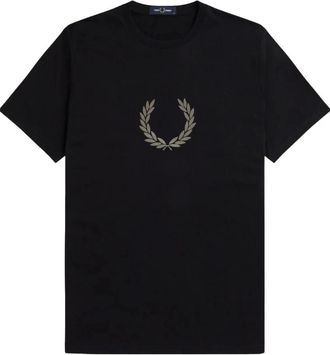 Fred Perry Tops, Heren, Zwart, S, Katoen, M7708 T-shirt