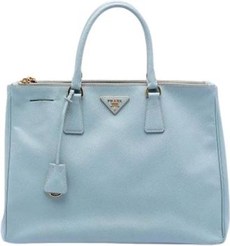 Prada Pre-owned Tote Bags, female, Blue, Size: ONE SIZE Pre-owned Galleria Satchel