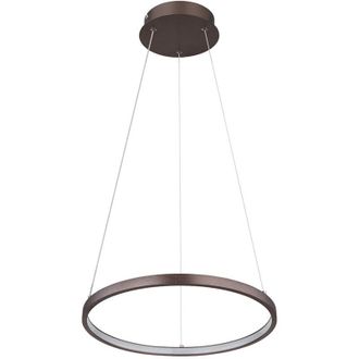 Globo Lighting Lampada a sospensione lampada a sospensione plafoniera lampada da sala da pranzo lampada da soggiorno, metallo plastica color caff&egrave; opale, regolabile