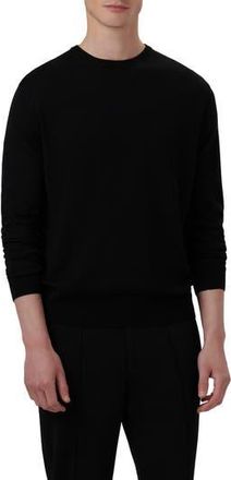 Bugatchi Merino Wool Crewneck Sweater in Caviar at Nordstrom Rack, Size X-Large