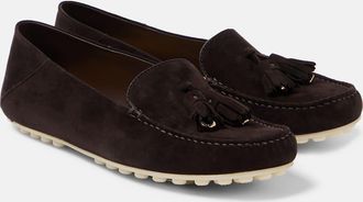 Loro Piana Dot suede moccasins