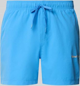 Jack & Jones Jack & Jones Badehose mit Label-Stitching Modell MAUI in Blau, Gr&ouml;&szlig;e XXL