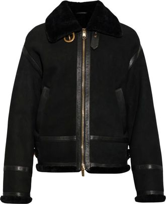 Versace Cappotto in Montone con Tasche - - Jackets - Uomo - Nero - XL
