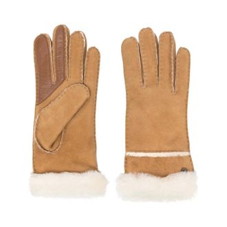 UGG Guanti con cuciture in pelle di pecora - - Accessories - Donna - Marrone - S