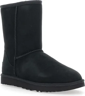 UGG Womens Boots Classic Short Black Suede Leather
