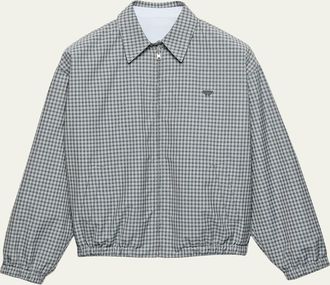 Prada Check Cotton Zip Jacket