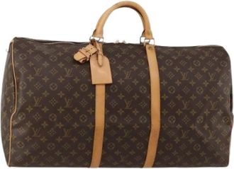 Louis Vuitton Pre-owned Boston Bag - Dames - Vintage Weekendtas - Bruin - ONE Size - Leer - Vintage