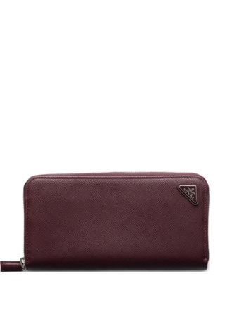 Prada zip logo wallet - Red